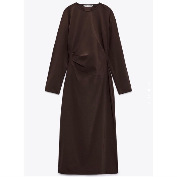 🤎Brown Zara Midi dress 🤎 - Picture 5 of 5